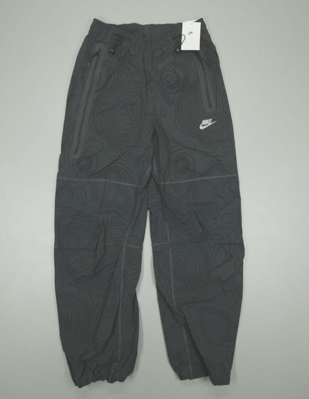 Nike Tech Men's Woven Open-Hem Topographic Pants Size S Off Noir IM7838-045 NWT